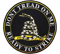 Don't Tread On Me Ready to Strike Embroidered 12" Extra-Large Patch