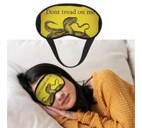 Dont Tread On Me Sleep Mask Soft Blackout Eye Mask with Adjustable Strap Comfortable Eye Shade Cover for Women Men Deep Rest Travel Work Home