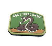Don't Tread On Me Snake Brown PVC Airsoft Patch