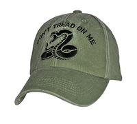 Don't Tread on Me Snake OD Green Adjustable Baseball Cap, Od Green, One size