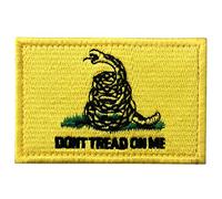 Don't Tread On Me Tactical Embroidered Morale Applique Fastener Hook&Loop Patch - Yellow