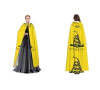 (Dont Tread On Me) Unisex Hooded Cloak Cape Robe Cosplay Halloween Christmas Fancy Dress Costumes For Adults