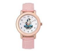 Don't Tread on Me Women's Wrist Watches Leather Strap Watch Ladies Three-Hand Round Case Watches