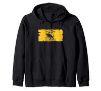 Dont Tread On Us Anarchist Black Cat Gadsden Parody Zip Hoodie