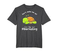 Dont Wake me up Im Hibernating Cute Sleeping Turtle T-Shirt, Men's Big and Tall, Dark Heather Grey, 3X Tall