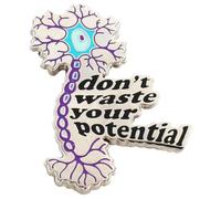 Don't Waste Your Potential Enamel Pin Neuron Brooch Badge For Inspirational Gift