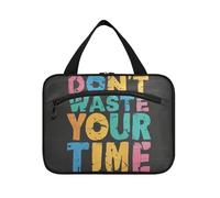 Don't Waste Your Time Hanging Travel Makeup with Hook, Designer Expandable Bags for toiletries for Womens Toilet Bolsa para maquillaje L