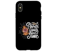 Don't Waste Your Time - Vintage Pocket Watch Art Nouveau Case for iPhone X/XS