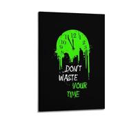 Don't Waste Your Time Wall Art, Clock-themed Print, Motivational Poster, Time-conscious Canvas Picture Poster Decorative Painting Canvas Wall Posters And Art Picture Print Modern Family Bedroom Decor