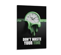 Don't Waste Your Time Wall Art, Melting Clock Print, Time Management Poster, Thought-Provoking Canvas Picture Poster Decorative Painting Canvas Wall Posters And Art Picture Print Modern Family Bedroom