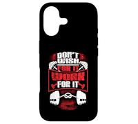 Don't Wish For It Work For It Motivational Fitness Apparel Case for iPhone 17