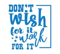 Don't Wish Wall Stickers 54.6x57.7cm Do not Damage The Wall Surface Blue