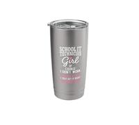 Don't Work As Hard As Men Girl School IT Technician Stainless Steel Insulated Tumbler
