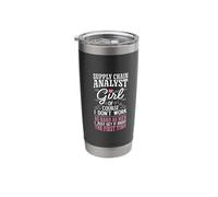 Don't Work As Hard As Men Girl Supply Chain Analyst Stainless Steel Insulated Tumbler