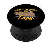 Don't worry, be a Capy Animal Lover PopSockets Adhesive PopGrip