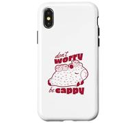 DON'T WORRY BE CAPPY! Capybara Funny Cute Meme Case for iPhone X/XS