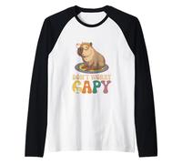 Don't Worry Be Cappy Cool and Confident Mood Art Raglan Baseball Tee