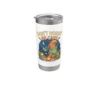 Dont Worry Be Capy Camping Capybara Campfire Stainless Steel Insulated Tumbler