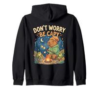 Dont Worry Be Capy Camping Capybara Campfire Zip Hoodie