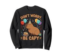 Don't Worry Be Capy Capybara Lover Youth Women Boys Kids Sweatshirt
