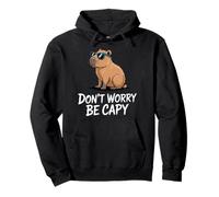 Don't Worry Be Capy Fun Animal Lovers Relaxed Mood Summer Pullover Hoodie