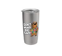 Don't Worry Be Capy Funny Capybara Vacation Tropical Humor Stainless Steel Insulated Tumbler