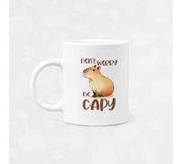 Don't Worry be capy. Funny Capybara Viral Coffee Tea Mug Gift