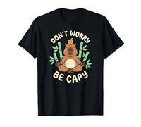 Don't Worry Be Capy - Funny Zen Capybara Yoga T-Shirt