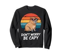 Don't Worry Be Capy Introvert Vibes Relaxed Everyday Wear Sweatshirt