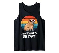 Don't Worry Be Capy Introvert Vibes Relaxed Everyday Wear Tank Top