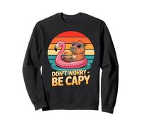 Dont Worry Be Capy Relaxing Funny Capybara Sweatshirt