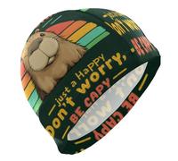 Don't Worry Be Capy Swim Men for Ladies Short Hair Waterproof Swim Cap for Men Hair Protection and Drag Reduction