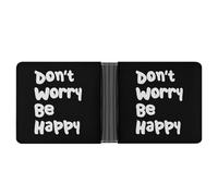 Don't Worry Be Happy Custom Bifold Wallet for Men Women