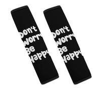 Don't Worry Be Happy Funny Car Seat Belt Pads Soft Shoulder Seatbelt Pads Protector Car Interior Accessories
