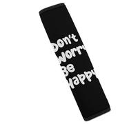 Don't Worry Be Happy Funny Car Seat Belt Pads Soft Shoulder Seatbelt Pads Protector Car Interior Accessories