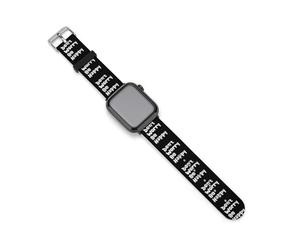 Don't Worry Be Happy Funny Silicone Watch Band 42mm/44mm
