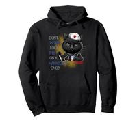 Don't Worry I Did This On A Mannequin Once Black Cat Nurse Pullover Hoodie
