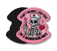 Don't Worry I Did This Tactical Patch 3 Inches Funny Nursing Student, Medical, Embroidered Hook and Loop Morale Patches for Dog Harness Vest & Backpack Military Uniforms Gifts Mom Dad