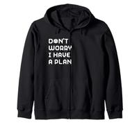 Don't Worry I Have A Plan Gamer RPG Role Playing D20 Dice Zip Hoodie
