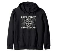 Don't Worry I Have A Plan Role Playing Funny RPG Gamer Gifts Zip Hoodie
