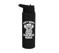 Don't Worry I'm A Koalafied Nurse Stainless Steel Insulated Water Bottle