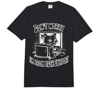 Don't Worry I'm from Tech Support Cat Comfort Colors Adult Heavyweight T-Shirt