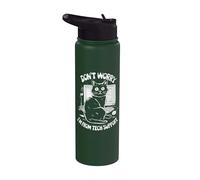 Don't Worry I'm from Tech Support Cat Stainless Steel Insulated Water Bottle