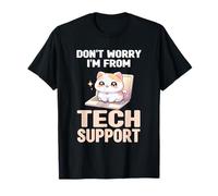 Don't Worry I'm From Tech Support Cat Tech Engineer IT Guy T-Shirt