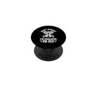 Don't Worry I'm Koalafied To Fly Koala Funny Airplane Pilot PopSockets Adhesive PopGrip