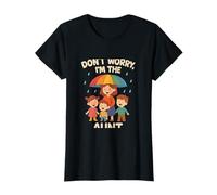 Dont Worry Im The Aunt Cartoon Rainbow Umbrella T-Shirt