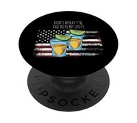 Don't Worry I've Had Both My Shots US Flag 4th Of July PopSockets Adhesive PopGrip