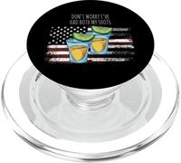 Don't Worry I've Had Both My Shots US Flag 4th Of July PopSockets PopGrip for MagSafe