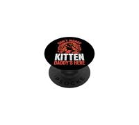 Don't Worry Kitten Daddy's Here Alpha Wolf Male Meme PopSockets Adhesive PopGrip