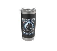 Don't Worry Kitten Daddy's Here Alpha Wolf Male Meme Stainless Steel Insulated Tumbler